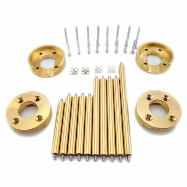 Set of 4 pcs. Brass crawler axle weights and 10 pcs. links for Absima CR3.4 Khamba